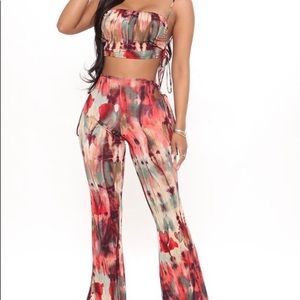 colorful 2 piece set from fashion nova